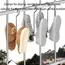 Stainless Steel Shoe Rack Hanger, Metal Hanging Shoe Organizer, Space Saving Drying Rack With Hook For Closet Rod, Silver