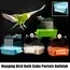 Clear Hanging Bird Bath for Cage Parakeet Bird Cage Accessories Parrots Bathtub Bath Shower Cage for Canary Budgerigar Cockatiel
