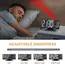 USB Powered  Digital Alarm Clock 180° Arm Projection Alarm Clock Time Temperature Snooze Table Clock 12/24H Projector LED Clock
