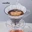 Reusable Coffee Dripper Resin Coffee Filter for Pour Over Barista Coffee Brewing Coffee Funnel Filter Cup1-2Cups/1-4Cups