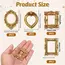 12pcs Vintage Mini Picture Frames Elegant Golden Tone Baroque Resin Wall Mounted Display Cases Wedding Christmas Home Decor