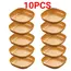 10PCS Japanese-style Plastic Dish Multifunctional Simple Imitation Wood Grain Bone Spitting Dish Household Food Grade Fruit Bowl
