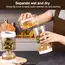 1Pc Olive and Pickle Strainer Jar Olive Container Hourglass Jar with Strainer Flip Pickle Container for Airtight Food Storage