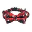 Pet Breakaway Cat Collar Bow Tie and Bell Cute Plaid Christmas Red Elastic Adjustable Dog Collar With Sash Small Bell For Cats