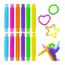 2/6/12 pcs LED Flash Pop Tubes Sensory Toy Adult Stress Relieve Toys Kid Autism Anti Stress Plastic Bellows Children Squeeze Toy