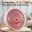 3pcs Wheat Straw Fresh-Keeping Bowl Three-Piece Set with Lid for Home Microwaveable Plastic Round Lunch Box