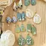 7Pcs Botanical Leaf Pattern Clay Earring Molds Set Fresh Plant Vine Leaves Clay Cutters Tools for Earring Pendant Jewelry Making