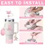 9PCS Accessory Set for Stanley Cup 30oz 40oz Butterfly Straw Cover Cap Silicone Boot Charm Initials Sticker Spill Proof Stopper