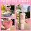 9PCS Accessory Set for Stanley Cup 30oz 40oz Butterfly Straw Cover Cap Silicone Boot Charm Initials Sticker Spill Proof Stopper