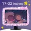 Lace Fabric Computer Frame Cover Monitor Screen Dust Cover With Elastic Pen Pocket Bow Home Decorations