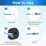 60/80pcs Male Female Insulated Spade Connector, 6.3mm 1/4' 22-16/16-14/12-10 AWG Electrical Quick Disconnect Wire Connectors