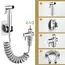 Black Toilet Bidet Faucet Handheld Sprayer Stainless Steel Bathroom Hand Bidet Sprayer Set Hose Toilet Self Cleaning Shower Head