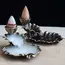 Mini lotus leaf counter current incense burner Chinese decorative alloy material incense burner Home decoration