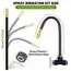 Garden 5/8mm PE Hose Sprayer Kit W/60W Self-priming Pump 20cm Universal Brass Nozzle Misting Watering System for Gazebo Plants