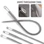 1/30Pcs Stainless Steel Rope Threading Tool Bendable Spring Drawstring Threader Clip Drawstring Thread DIY Sewing Accessories