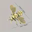 1pc Solid Brass Bee Statue Ornaments, Creative Antique TeaPot Statue Craft, Copperware Study Office Decor, Gifts Crafts Collecti