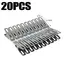 100/20PCS Non-Slip Clothes Pegs Stainless Steel Laundry Hanging Pins Drying Clothes Hanger Picture Clips Food Sealing Clamp