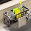 Sink Cleaning Tools Storage Rack Kitchen Multifunctional Stainless Steel Drain Rack for Sponge Cleanser Organizer Rag Hanger