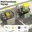 Sink Cleaning Tools Storage Rack Kitchen Multifunctional Stainless Steel Drain Rack for Sponge Cleanser Organizer Rag Hanger
