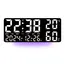 Large Digital Wall Clock with 7Colors Mood Light 2 Alarm TEMP Humidity Date Table Clock 12/24H Timing Countdown LED Alarm Clock
