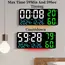 Large Digital Wall Clock with 7Colors Mood Light 2 Alarm TEMP Humidity Date Table Clock 12/24H Timing Countdown LED Alarm Clock