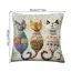 Pillow Cover Cute Cat-Patterned 2D Flat-Printed Pillowcase for Comfort And Style Sofa Cushion Cover Home Decoration