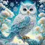 Charming DIY 5D Owl Diamond Painting Set on Tree Branches - Unique Shaped Crystals and Acrylic Diamonds, Frameless Mosaic Crafts