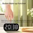 USB Powered Digital Alarm Clock Temperature Date Week Dual Alarm Night Mode Snooze Clock 5 Levels of Brightness 12/24H LED Clock