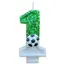 New 0-9 Number Birthday Candles original two color gradual change Football style birthday cake digital party candle decoration