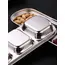 1/4 Pcs Stainless Steel Divided Seasoning Sauce Dip Bowl, 1/2/3/4 Compartment Korean Ketchup Sauce Bowl, Vinegar Soy Spice Condiment Tray for Home Restaurant