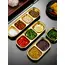 1/4 Pcs Stainless Steel Divided Seasoning Sauce Dip Bowl, 1/2/3/4 Compartment Korean Ketchup Sauce Bowl, Vinegar Soy Spice Condiment Tray for Home Restaurant