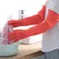 1Pair Lengthen Dishwashing Cleaning Silicone Gloves Rubber Dish Washing Glove Scrubber  for Household Kitchen Clean Tool