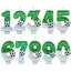 New 0-9 Number Birthday Candles original two color gradual change Football style birthday cake digital party candle decoration