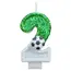 New 0-9 Number Birthday Candles original two color gradual change Football style birthday cake digital party candle decoration