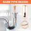 Hair Dredging Hook Sewer Unblock Tools Unblocker Pipes and Sinks Drain Clog Remover Toilet Drainage Outlet Cleaning Supplies