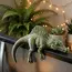 Sleeping T-Rex Monitor Topper Figurines 3D Printed Mini Lazy Dinosaur Ornaments for Desk/Monitor/Shelf Cute Jurassic Dino Decor