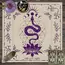1pc Tarot tablecloth with your power, snake shaped floral and plant print astrology tablecloth, altar decoration tablecloth