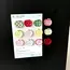 12 Retro Checkered Button Decorated Novel Fridge Magnets, Suitable for Home Use, Refrigerator and Kitchen Magnets