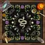 1pc Tarot tablecloth with your power, snake shaped floral and plant print astrology tablecloth, altar decoration tablecloth