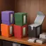 PU Window Collection Box Magnetic Closure Stain-resistant Trading Card Storage Box Moisture-proof with Lid Card Deck Box