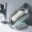 Suction Cup Soap Dish Box For Bathroom Shower Soap Holder with Drain Portable Leaf Shape Toilet Laundry Soap Rack Tray For Basin