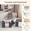 Storage Set | Foldable Clothes Organizer Bags with Clear Window Sturdy Handle | For Wardrobe Dorm Pillow Bedding Clothes Blanket
