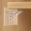12Pcs No-Drill Adhesive Shelf Brackets Heavy Duty Strong Hold Plastic Wall-Mounted Brackets for Kitchen Bathroom Utility Hooks