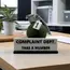 Interesting Grenade Complaint Department Desk Logo Decoration Interesting "Take A Number" Office Decoration