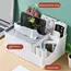 6-Section Desk Organizer - Multifunctional Tissue Box with Remote Holder, Plastic Storage for Living Room, Kitchen & Office