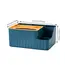 6-Section Desk Organizer - Multifunctional Tissue Box with Remote Holder, Plastic Storage for Living Room, Kitchen & Office