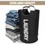 LMETJMA 90L Large Laundry Basket Waterproof Laundry Hamper Collapsible Tall Clothes Hamper Family Foldable Washing Bin