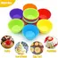 6/12pcs Silicone Cupcake Liners Reusable Baking Cups Nonstick Easy Clean Pastry Muffin Molds 4 Shapes Round, Stars, Heart, Flowe