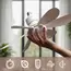 LED 40W ceiling fan light E27 with remote control for dimming, suitable for living room, study, household use, 85-265V