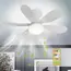 LED 40W ceiling fan light E27 with remote control for dimming, suitable for living room, study, household use, 85-265V